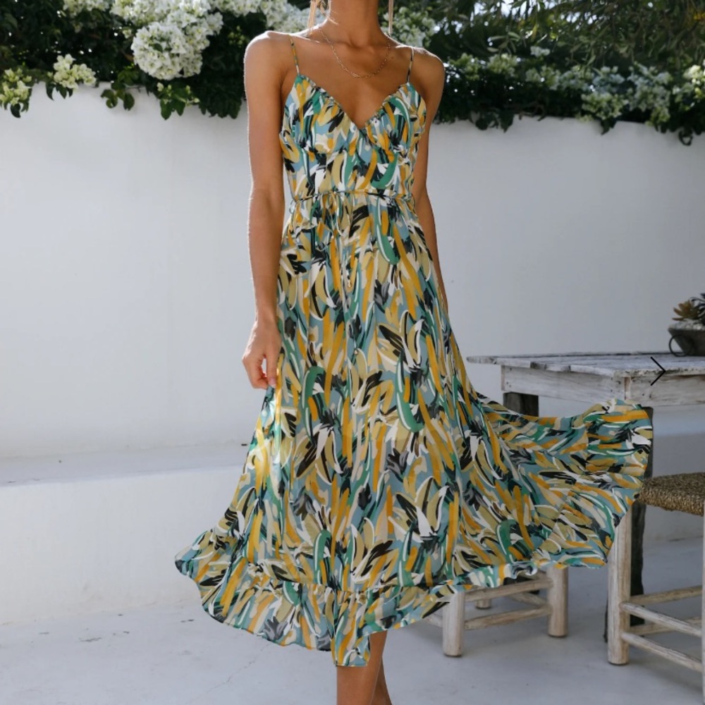 Hello Molly LAY IT OUT MIDI DRESS BLUE
